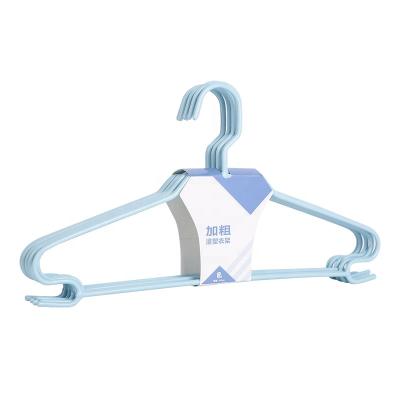 China Wholesale cheap PE coated laundry wire hanger dry cleaner plastic hangers eco-friendly bule material for shirt for sale