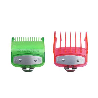 China Barber Shop Styling Guide Comb Set Barber Clipper Limit Comb Hair Trimmer Attachment With Metal Clip ZP5024 for sale