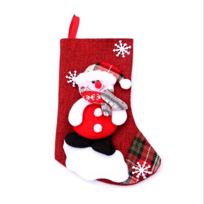 China Christamas Home Decor New Year Gifts Bag Plush Christmas Stocking Candy Bag For Scottish Christmas Tree Personalization Christmas for sale