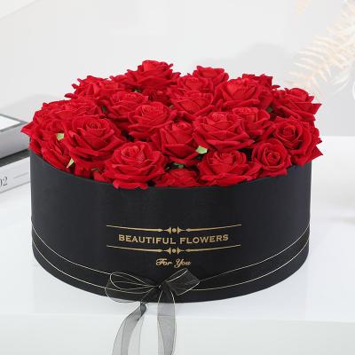 China Recyclable Paper Cylinder Flower Boxes Packaging Fresh Cardboard Flower Round Box For Roses for sale