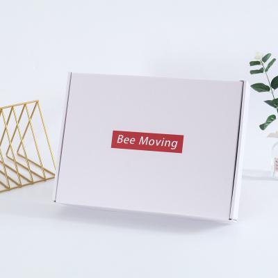 China Recycled Materials Logo Corrugated Board Custom Gift Box For Dress Packaging Hard White Mailing Mailer Box for sale