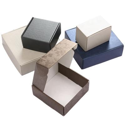 China Recycled Materials Groove E-commerce Packaging Box Custom Black Corrugated Literature Mailer Mailing Box For Cosmetics for sale