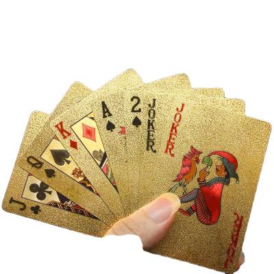 China 2022 New Products Custom Paper PVC Adult Money Gold Poker Waterproof Plastic Card With Logo For Funny for sale