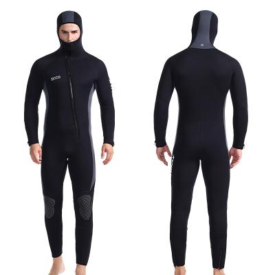 China 360 Stretch Neoprene Suit Suite 7mm Thermo Red Wet Hooded Professional Wetsuits Anti-UV Lined Wetsuits for sale