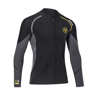 China Newest Design Anti-UV Neoprene Wetsuit Top , Custom Wetsuit Front Zip Jacket for sale