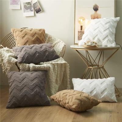 China Handmade Modern Solid Color PORTABLE Soft Sublimation Chair Velvet Cushion Cover for sale