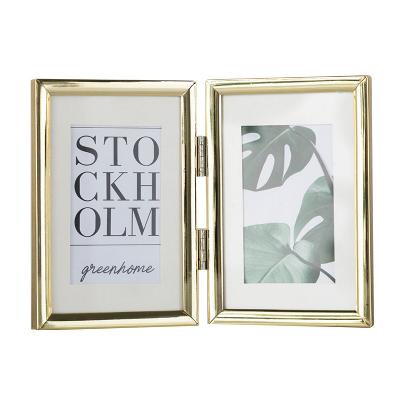 China Fashionable square silver metal wedding china new small picture photo frame stand for sale