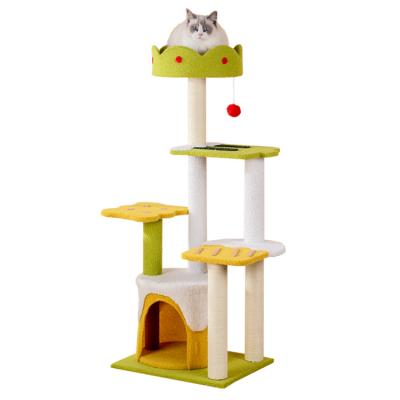 China Hot Selling Large Scratch Sustainable Cat Toy House Cat Trees Sisal Pet SuppliesTower Large Climbing Scratch for sale