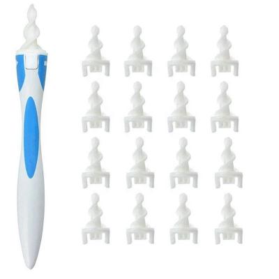 China Sustainable Soft Spiral Earwax Remover Ear Swab Removal Tool Smart Safe Pick Set 16 Pcs Ear Cleaner with Replacement Soft Tips for sale