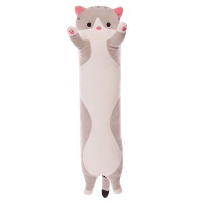 China Cat Plush Pillow Cartoon Long Lovely Kitten Plush Throw PillowCute Home Decoration Gifts Cat Stuffed Animals Soft Long Body Throw Sleep Pillow for sale