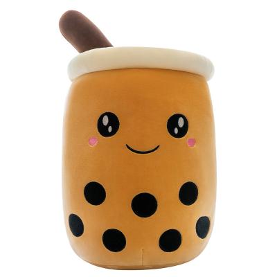 China Cotton Bubble Boba Milk Tea Cup Plush Stuffed Toy Doll Kawaii Cute Stuffed Pearl Cup Shape Toy Bubble Cartoon Milk Tea Boba Plush Toy for sale