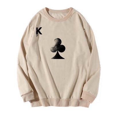 China parride nine-color printing plum flower k logo polyester cotton top men's customized round neck sweatshirt for sale