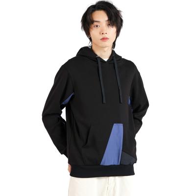 China high end designer sweatshirt hoodie customized parride new 100 cotton color block stitching men's pullover for sale