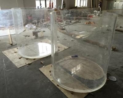 China Large Viable Round Cylindrical Clear Cylindrical Round Tank Aquarium Acrylic Cylinder for sale