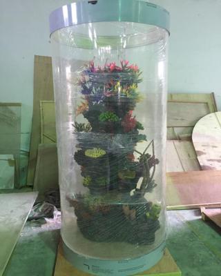 China Large Viable Round Cylindrical Clear Cylindrical Round Tank Aquarium Acrylic Cylinder for sale