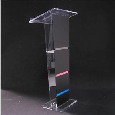 China Eco-friendly Transparent Floor Standing Acrylic Podium Lectern Platform Lectern Clear Acrylic Stage Platform for sale