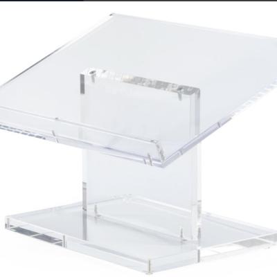 China Commercial Assembly Furniture Acrylic Clear Platform Easy Podium Table Acrylic Lectern for sale