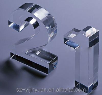 China Large Office Eco - Friendly Custom Clear Perspex Letter Acrylic English Letter Block for sale