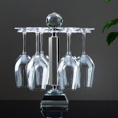 China Acrylic Wine Glass Rack Holder Stocked Wine Bottle Display Stand for sale