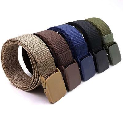 China Hot Selling Adjustable Men's Leisure Products Leisure Outdoor Micro Elastic Belt Nylon+Zinc Alloy Polyester Nylon Elastic Tactical Belt for sale