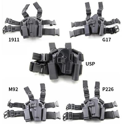 China Factory Multifunctional Hot Selling Adjustable Outdoor Tactical Thigh Gun Holster for sale