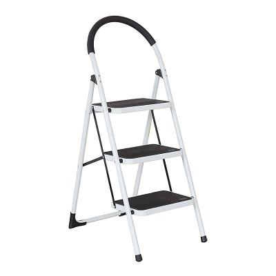 China Steel ladder lightweight folding anti-corrosion anti-collision wear-resistant steel ladders with thickened non-slip wide pedal for sale