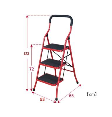 China Folding Ladders Sturdy Heavy Duty Step Ladder 2 Feet - Large Ladder Step Lightweight Portable Red Wide Stool 38X26CM for sale