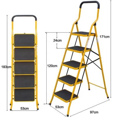 China Folding Ladders Folding Ladder Anti Slip Steel Rubber Feet Sturdy Light Weight Very Easy To Store Heavy Duty Wide Pedal for sale