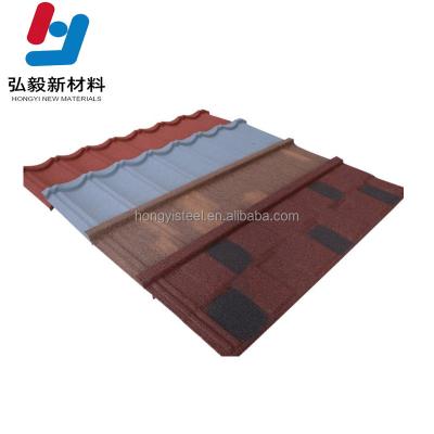 China Waterproof Colorful Stone Coated Metal Black Bond Type And Gray Color Metal Roof Roof Tiles Tile for sale