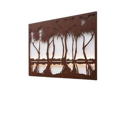 China The easy installment metal screen corten steel decorative patterns for sale