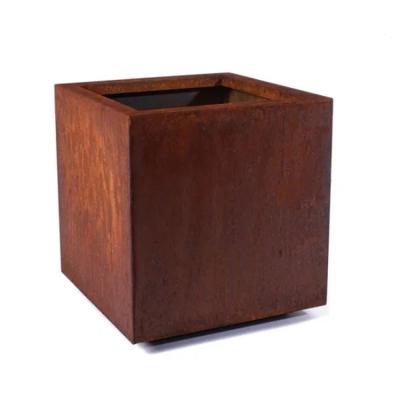 China CLASSIC Decorative Garden Seed Planter Raised Modern Garden Plant Pot In Corten Flower Pot Pots for sale