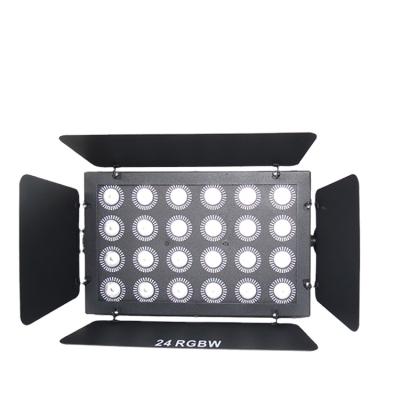 China Sports Stadiums 24*10w Full Color Led Wall Washing Light High Power 24pcs10W RGBW 4in1 LED Flood Light Led Par Light for sale