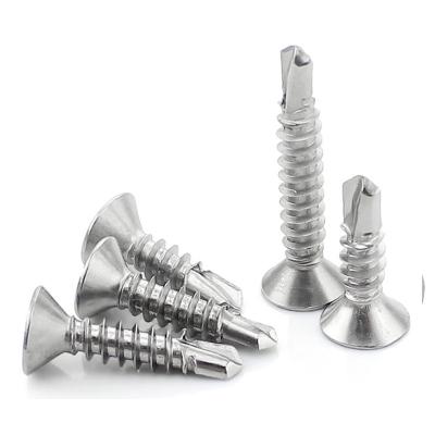 China Pan DIN7504 SS 304 Cross Recessed 316 Countersunk Self Drilling Head Screw for sale