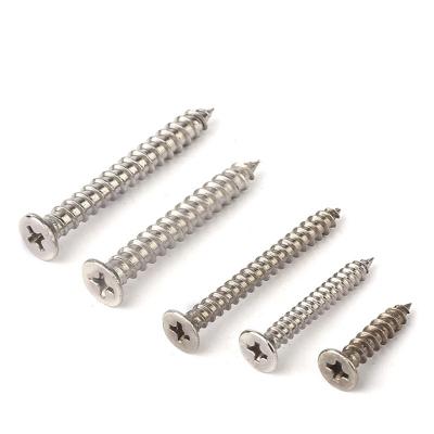 China Pan Stainless Steel 304/316 Cross Recessed Countersunk Head Tapping Screw for sale