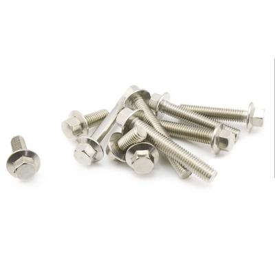 China Titanium Pan Screw Fastener Hex Flange Bolt Carbon Steel Stainless Steel Titanium Bolts for sale