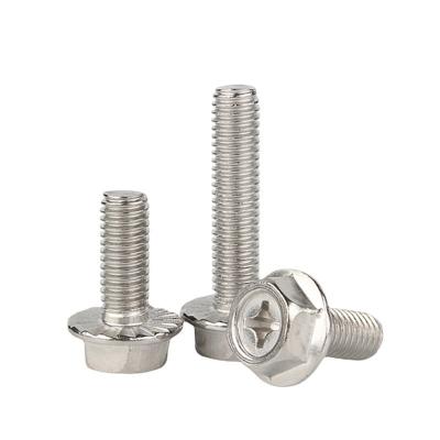 China Pan Factory price titanium screw m8 hex flange bolt carbon steel stainless steel bolts for sale