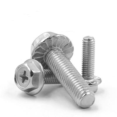 China Flanged Pan Fastener Screw Hex Bolt Flange Bolt Carbon Steel Titanium Stainless Steel Bolts for sale