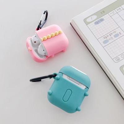 China Fanshion Playful PVC Silicone Dragon Dinosaur Earphone Case for sale