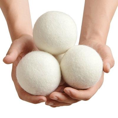 China Eco-fiendly XL Size 6 Pack Fabric Softener Natural Organic Wool Drier Balls for sale