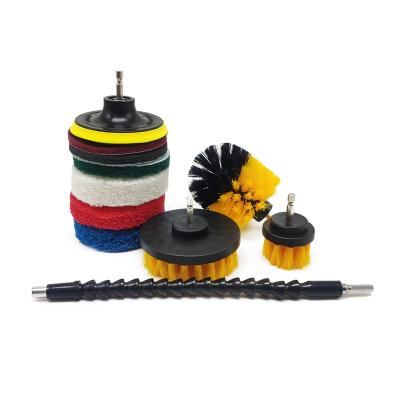 China Sustainable Drill Brush Kit For Wheels / Carpets / Glass Cleaning Tools Drill Brush Kits for sale