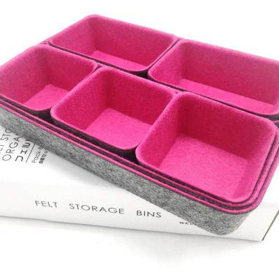 China Hot Sale Viable Drawer Storage Bin Organizer Felt 8 Packs for sale