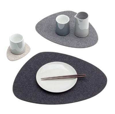 China Rated Sustainable Top Irregular Shaped Place Mat Cup Coasters Eco - Friendly for sale