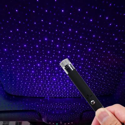 China Universal Car Neon Ambient Roof Lamp Atmosphere Star Projector USB LED Star Light Laser Interior Universal for sale