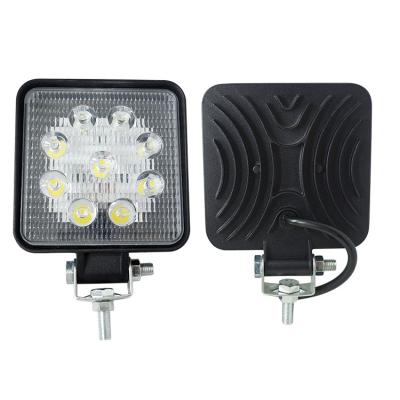 China Most Popular 27W Square LED WORK LIGHT Offroad LED Work Light Outdoor Driving Light Universal for sale