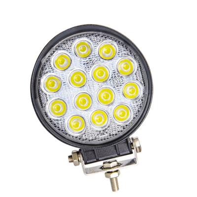 China 42W Mini Round Work Light DC12V 24V 14Beads 8000lm 6000k Universal Aluminum WORK LIGHT Wholesale High Brightness Universal Aluminum WORK LIGHT for sale