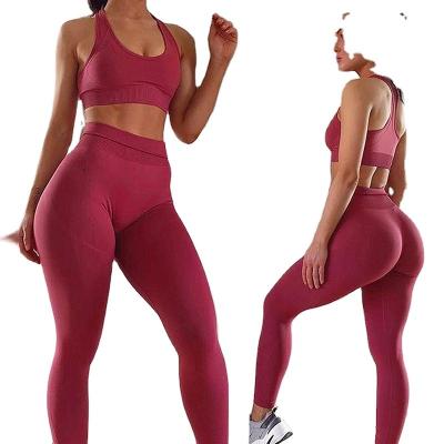 China Wholesale Breathable Athletic Apparel Ladies Gym Fitness Sports Workout Yoga Clothes Seamless Women Activewear Yoga Suit Active Wear Set for sale