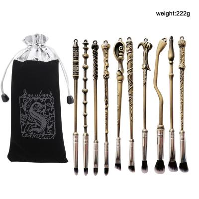 China Artificial Fiber Harry Magic Wand Large Eye Shadow Brush Daily Makeup Brush Set Dumbledore and Hermi for sale