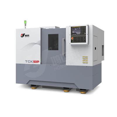 China Garment Shops Mini High Speed ​​Incline Bed Lathe Machine TCK50P CNC Lathe Machine For Metal Price for sale