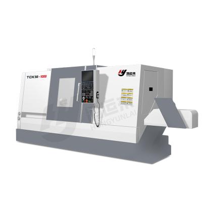 China Building Material Shops TCK56-1000 Cnc Lathe Machine Heavy Duty Lathe Machine and Mini Milling Machine Combo High Speed ​​Lathe Machine Price for sale