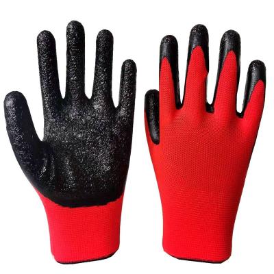 China Latex Coated Gloves Wholesale Nylon Polyester Knitted Working Gloves Latex Coated Work Safety Gloves For Construction for sale